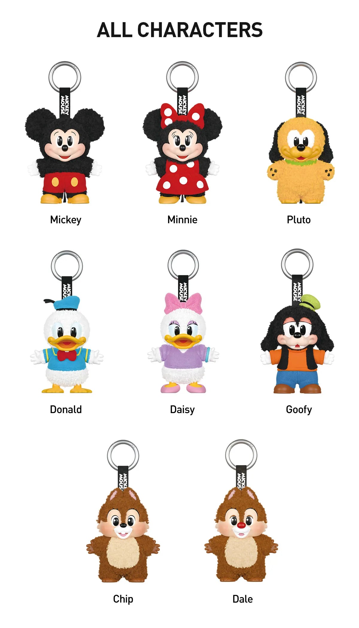 Mickey Family Cute Together Keychain Series Figures POP MART