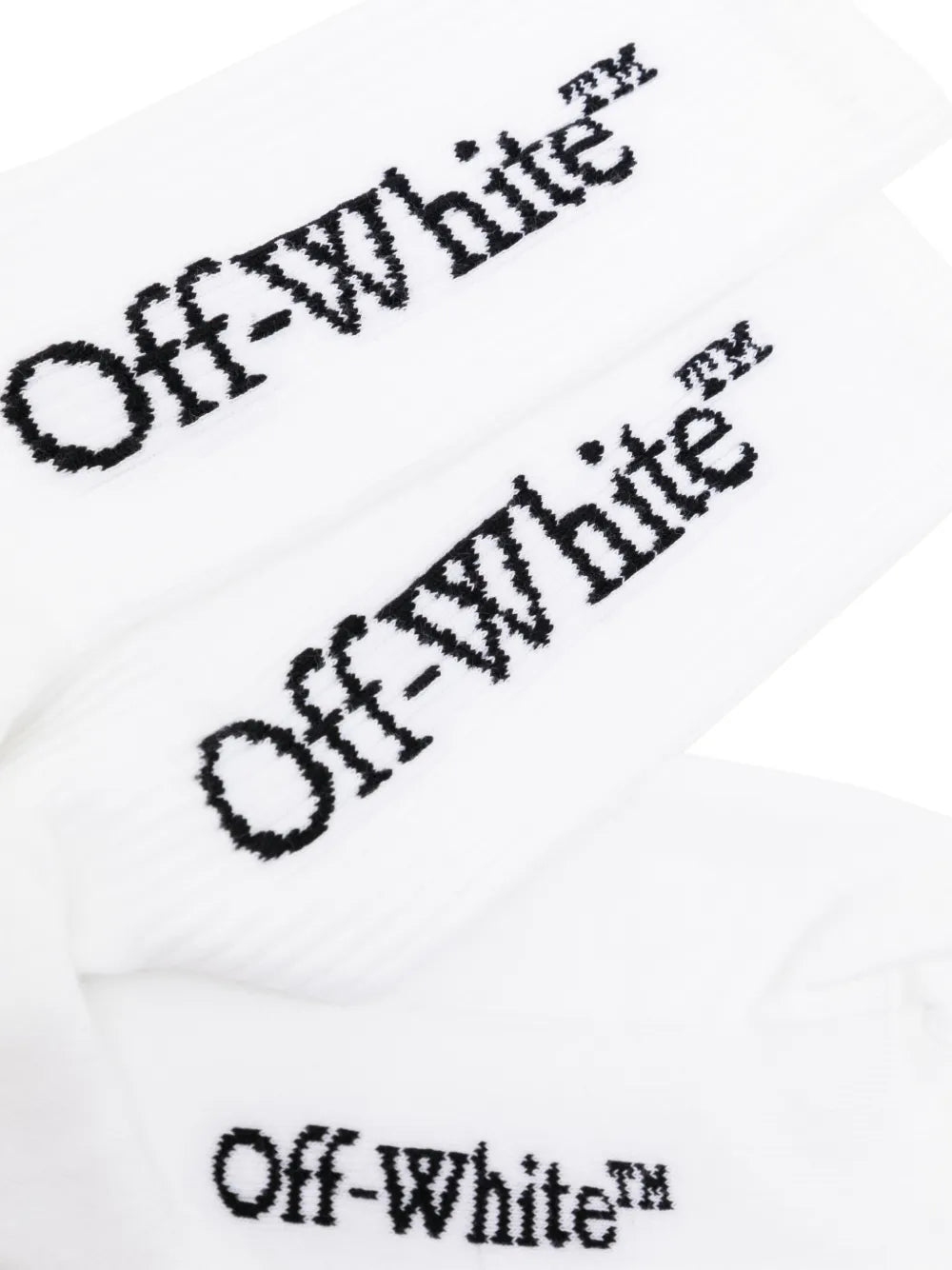 CALCETINES OFF-WHITE WHITE BLACK SIMPLE LOGO