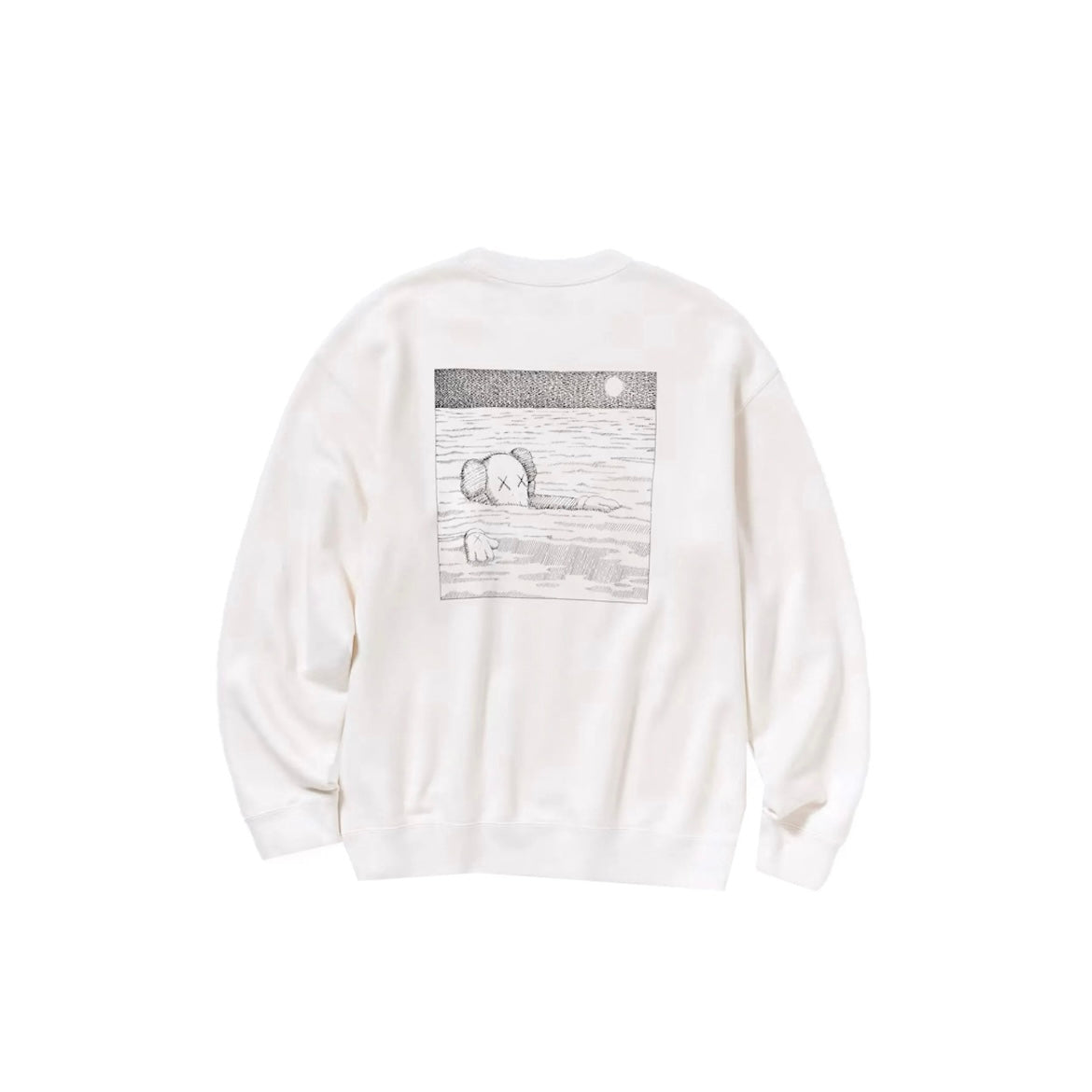 SUDADERA CREWNECK KAWS ESTAMPADA BLANCO