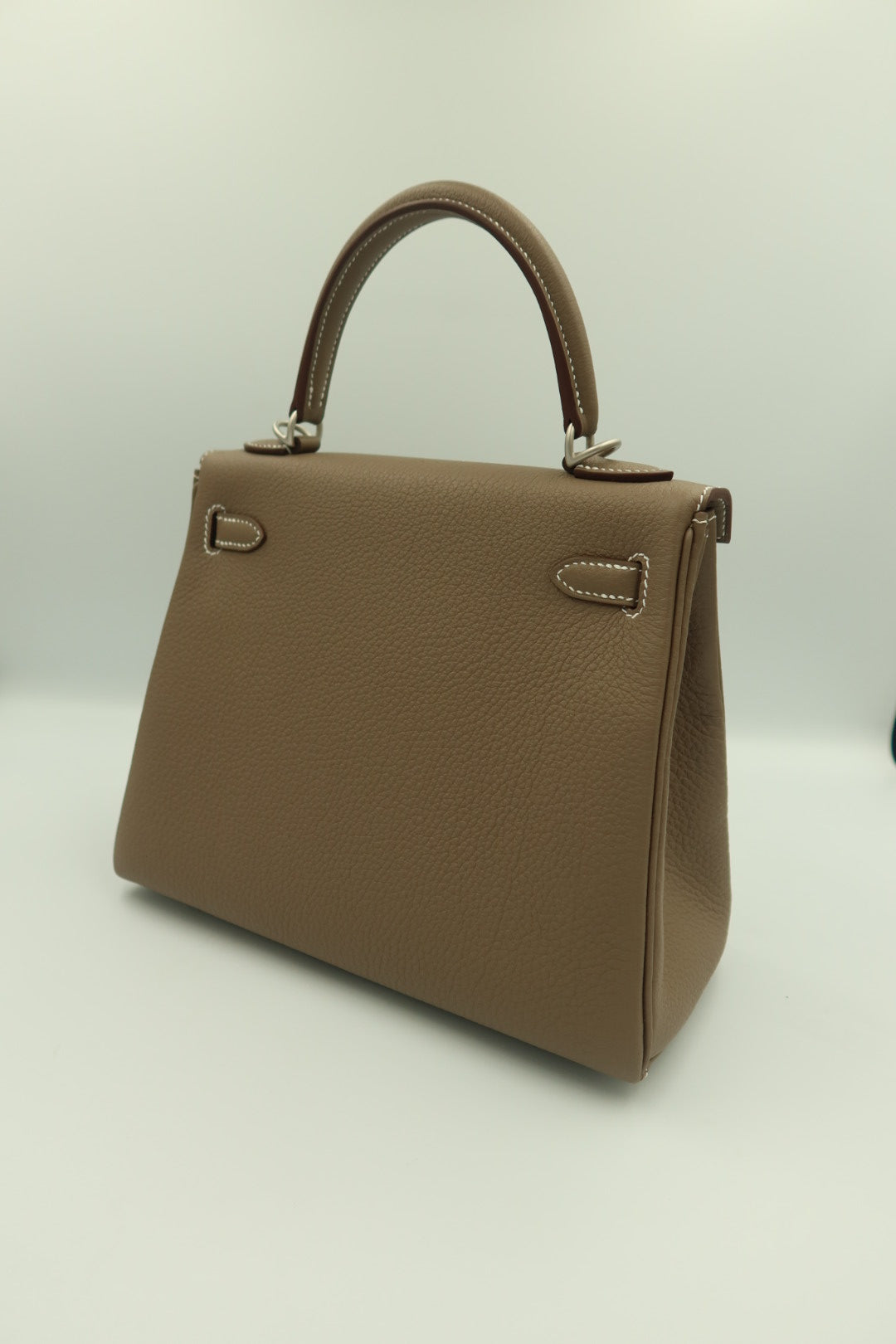 KELLY 25 RETOURNE IN ETOUPE TOGO LEATHER PHW HERMES
