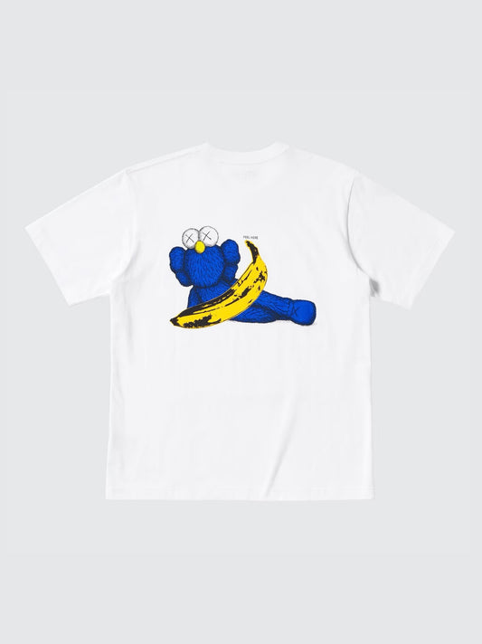 KAWS X UNIQLO WARHOL UT GRAPHIC T-SHIRT BLUE BANANA
