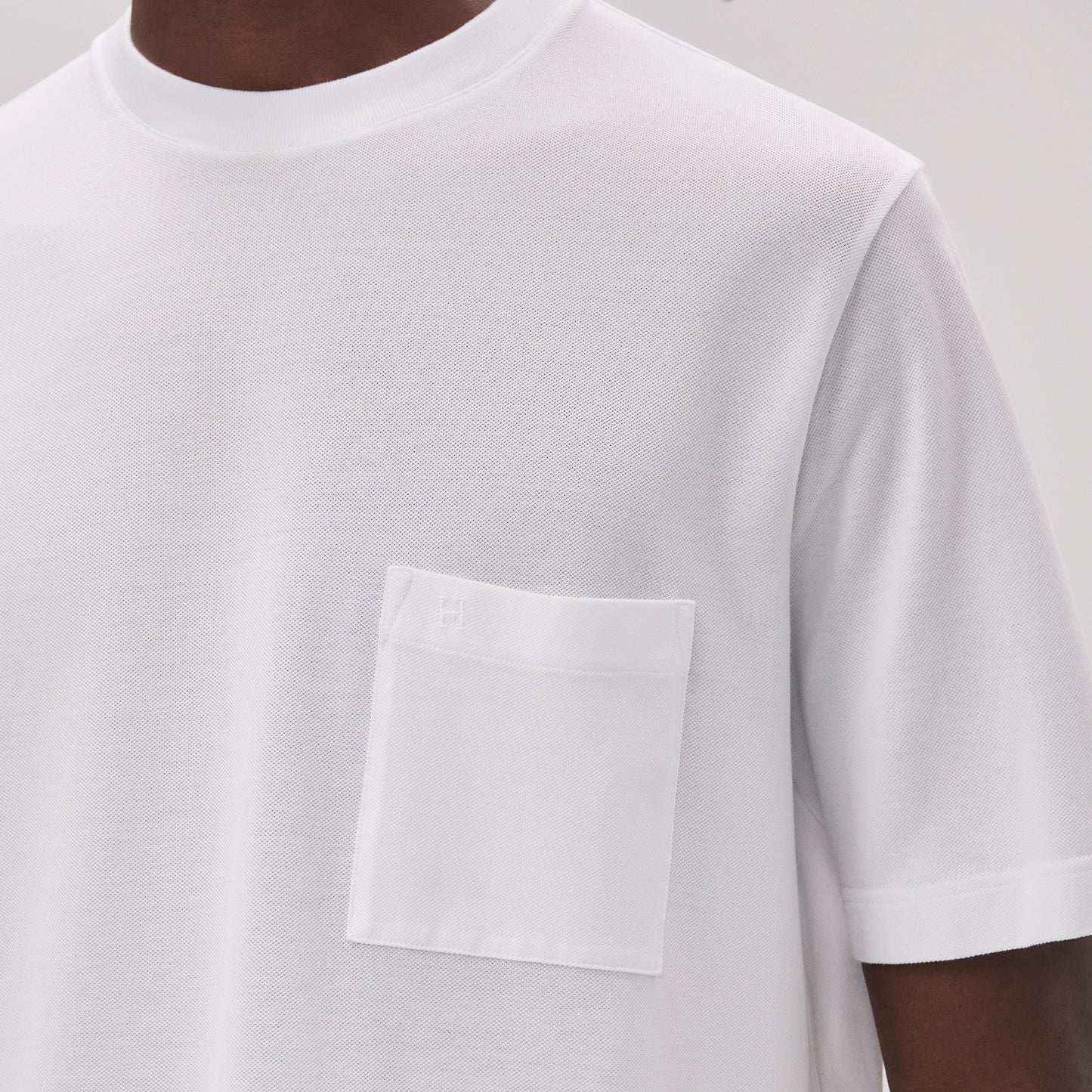 HERMES "H" embroidered T-shirt