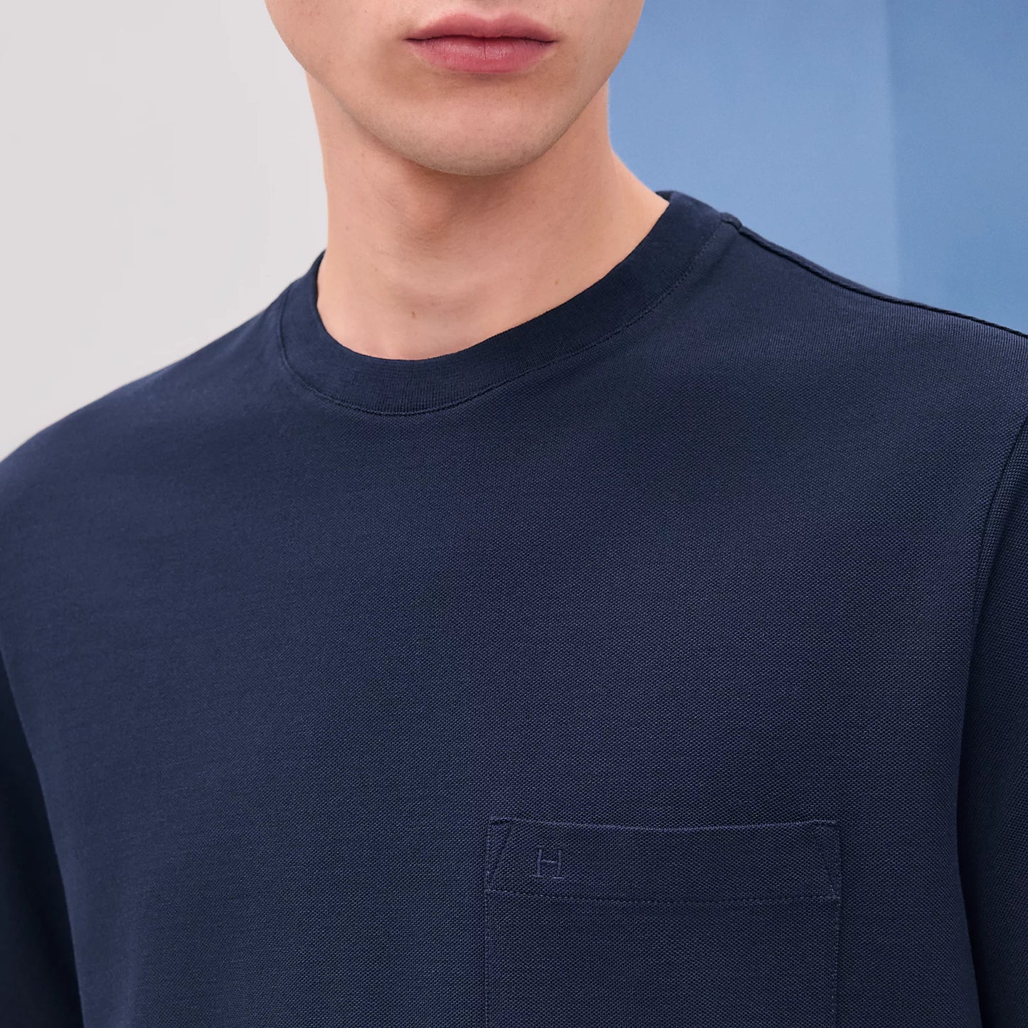 HERMES "H" embroidered T-shirt