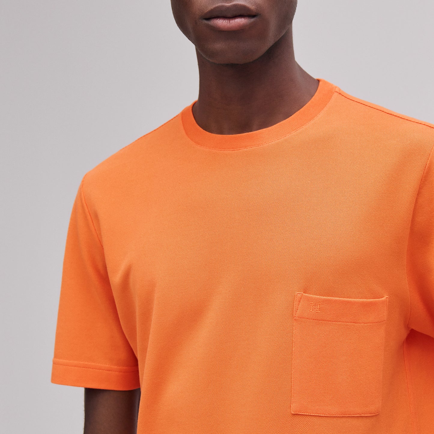 HERMES "H" embroidered T-shirt
