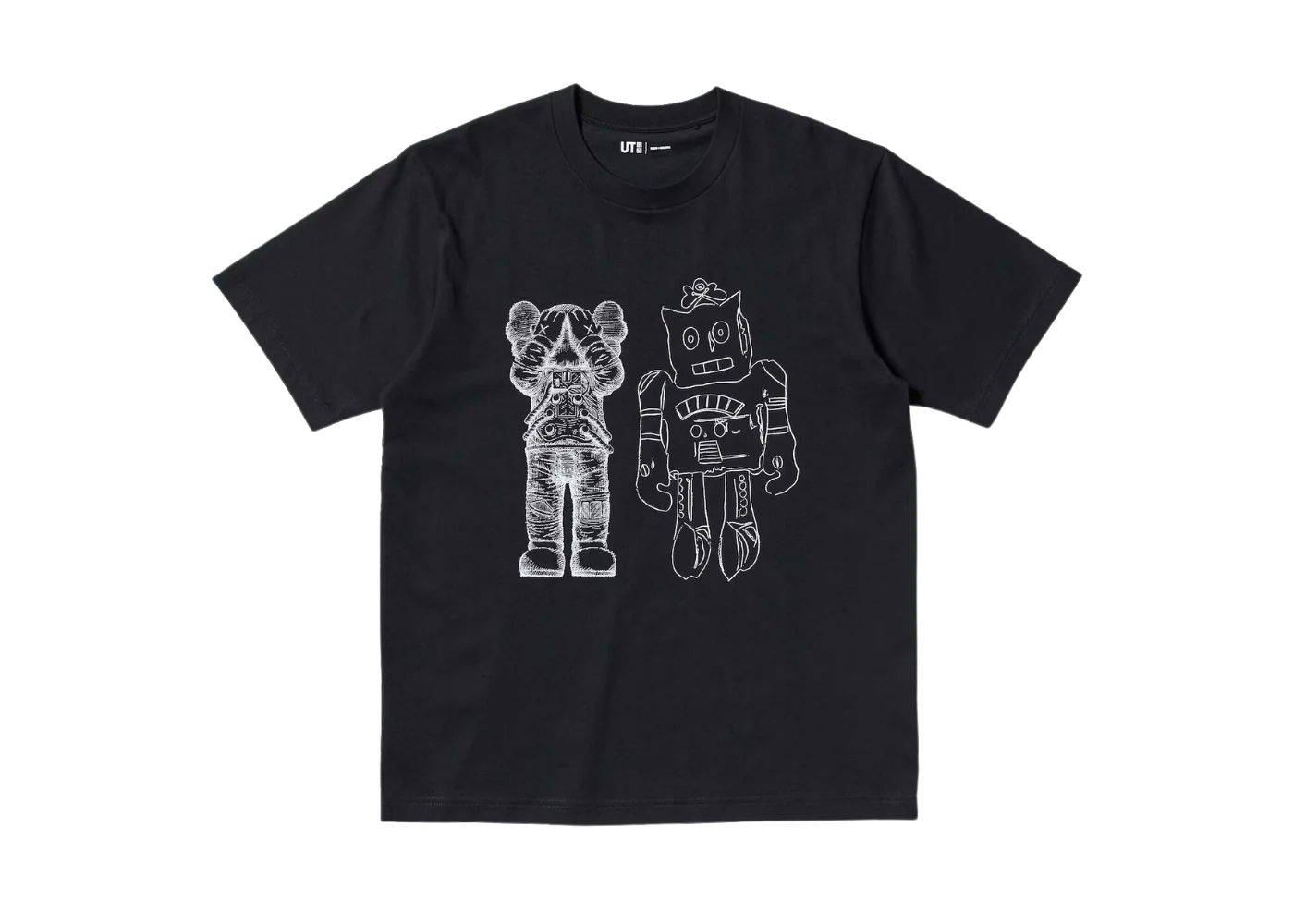 KAWS X UNIQLO WARHOL UT GRAPHIC T-SHIRT BLACK ROBOT