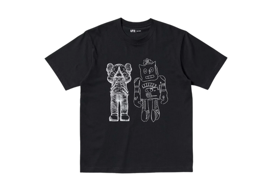 KAWS X UNIQLO WARHOL UT GRAPHIC T-SHIRT BLACK ROBOT
