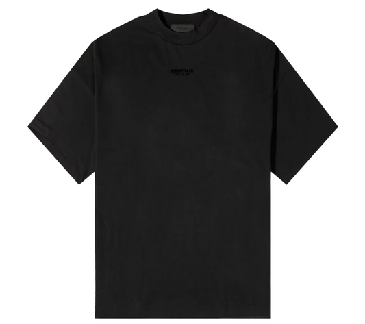 CAMISETA ESSENTIALS FEAR OF GOD BLACK SMALL LOGO JET BLACK