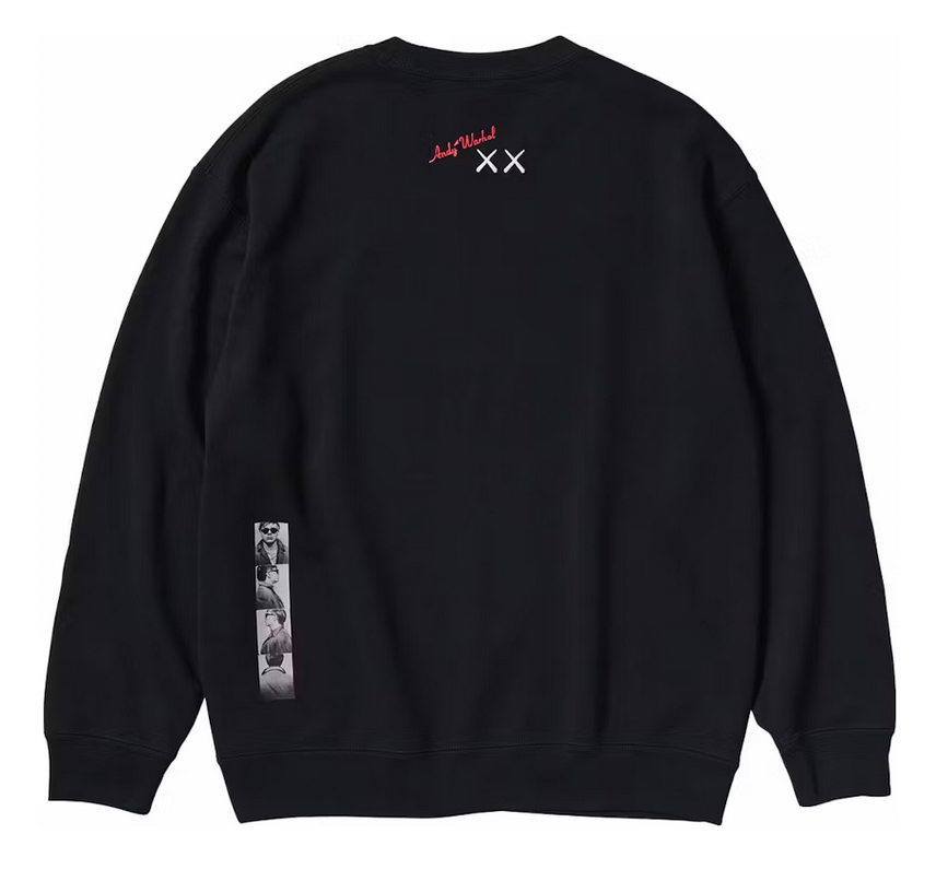 SUDADERA CREWNECK KAWS WARHOL GRAPHIC BLACK