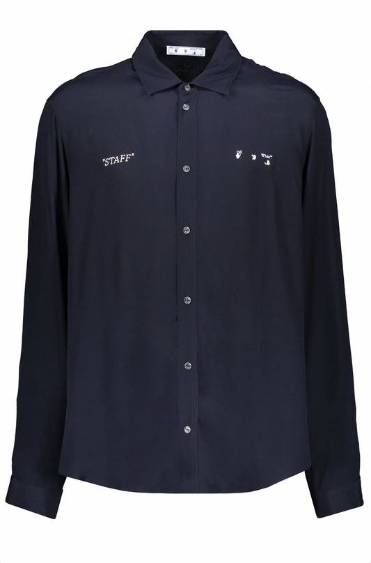 CAMISA OFF-WHITE LONG SLEEVE STAFF GARMENT NAVY