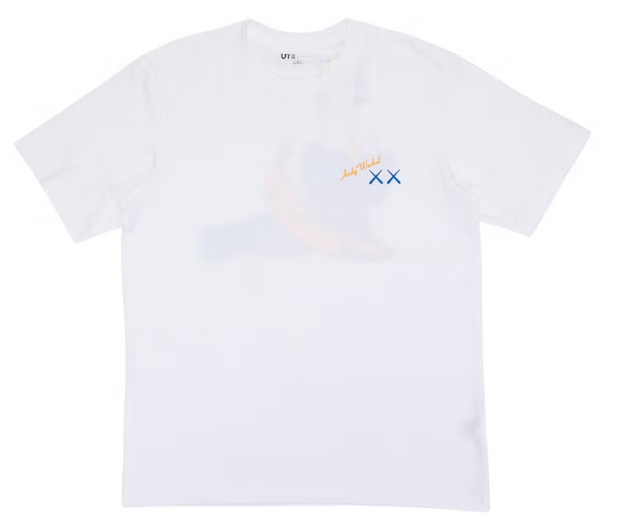 CAMISETA KAWS WARHOL WHITE GRAPHIC BLUE BANANA