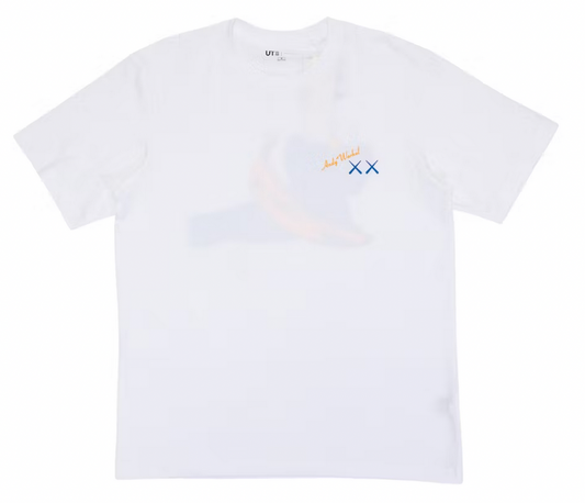 CAMISETA KAWS WARHOL WHITE GRAPHIC BLUE BANANA