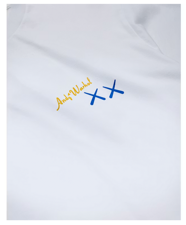 CAMISETA KAWS WARHOL WHITE GRAPHIC BLUE BANANA