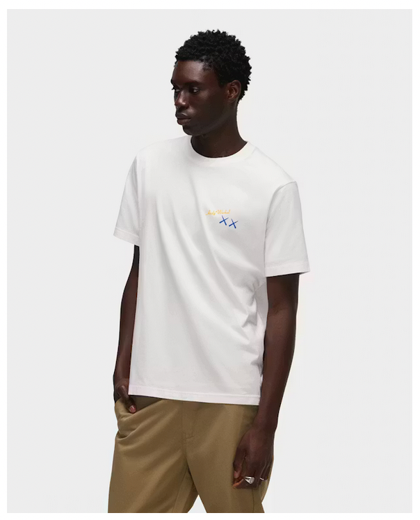 CAMISETA KAWS WARHOL WHITE GRAPHIC BLUE BANANA